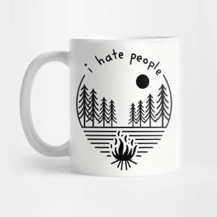 I hate people Camping design Mug